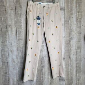 Castaway Nantucket Pants. Birthday, Cake, Presents. Size 34"×29"